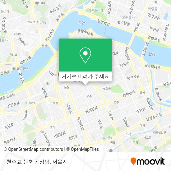 천주교 논현동성당 지도