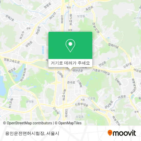 용인운전면허시험장 지도