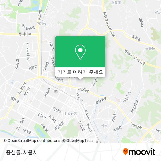 중산동 지도
