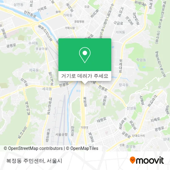복정동 주민센터 지도