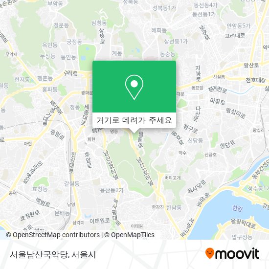 서울남산국악당 지도