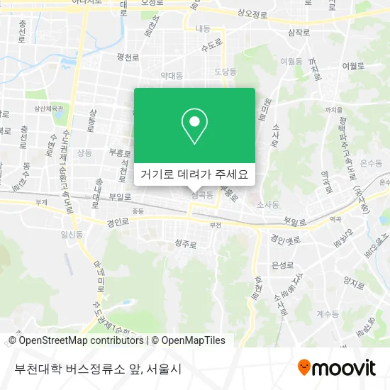 부천대학 버스정류소 앞 지도