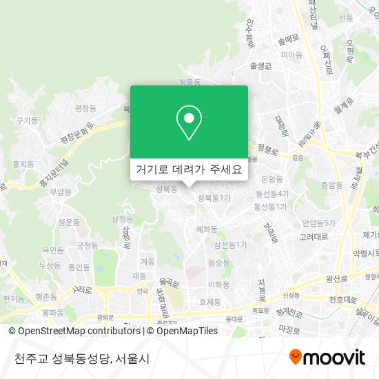 천주교 성북동성당 지도
