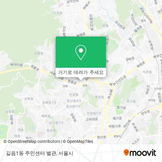 길음1동 주민센터 별관 지도