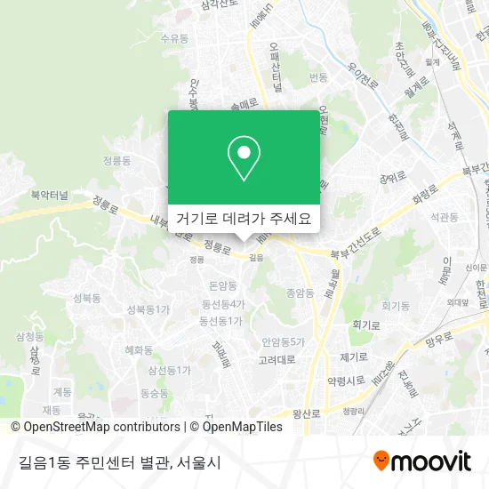 길음1동 주민센터 별관 지도