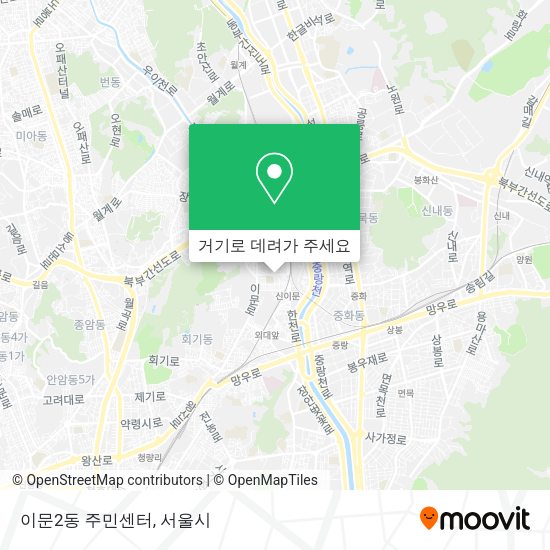 이문2동 주민센터 지도