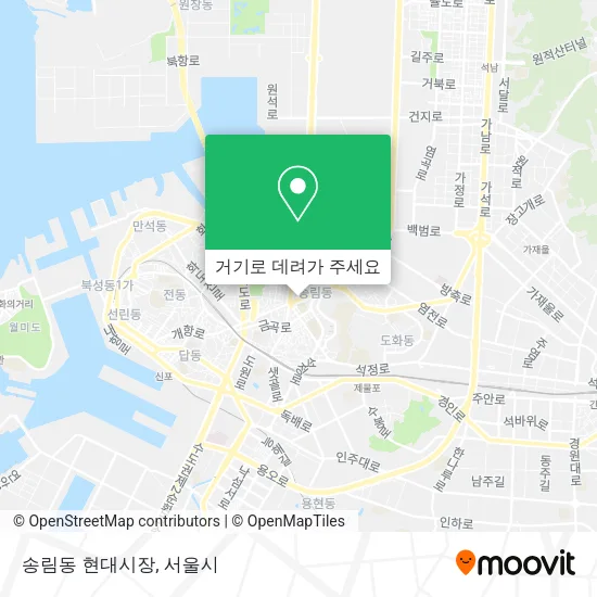 송림동 현대시장 지도