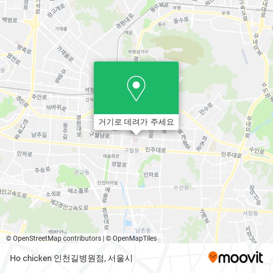 Ho chicken 인천길병원점 지도