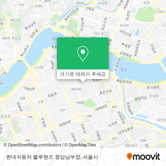현대자동차 블루핸즈 청담남부점 지도