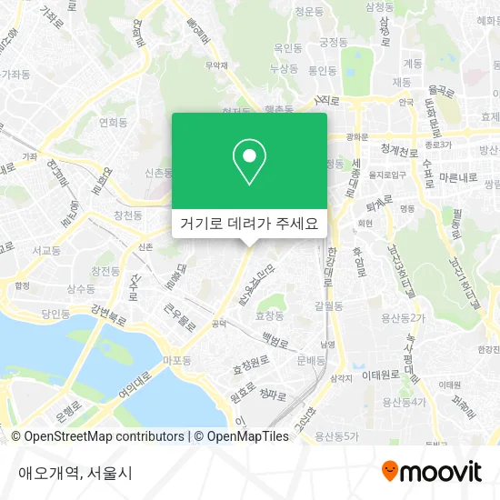 애오개역 지도