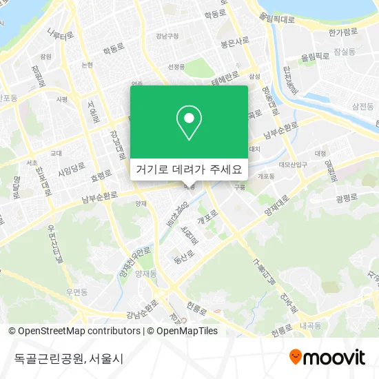 독골근린공원 지도