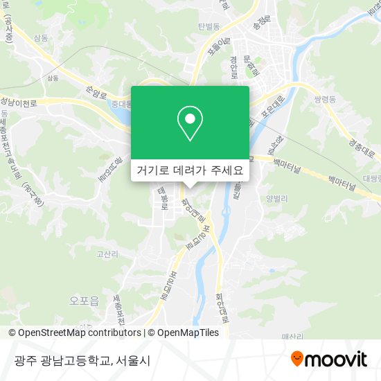 광주 광남고등학교 지도