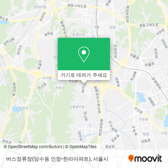 버스정류장(당수동 인정•한라아파트) 지도