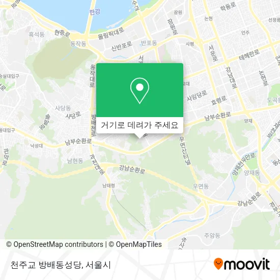 천주교 방배동성당 지도
