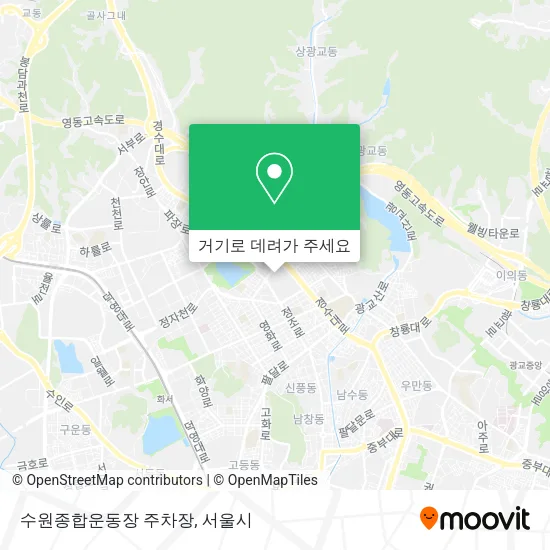 수원종합운동장 주차장 지도