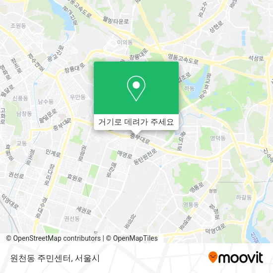 원천동 주민센터 지도