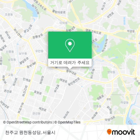 천주교 원천동성당 지도