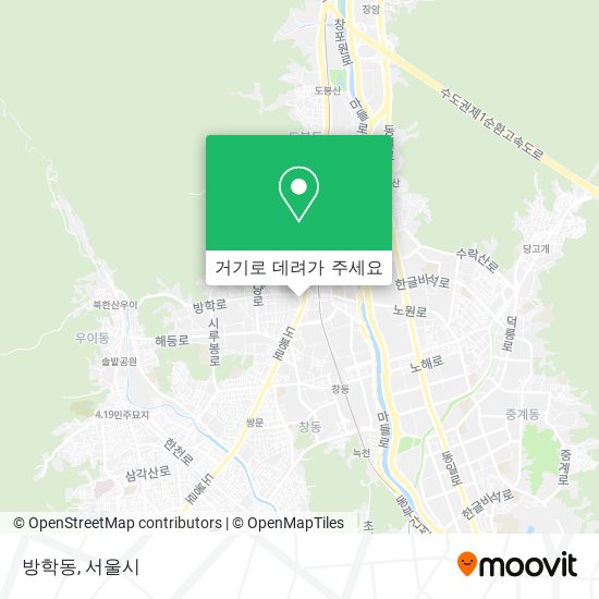 방학동 지도