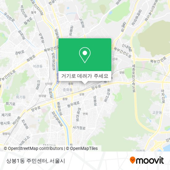 상봉1동 주민센터 지도