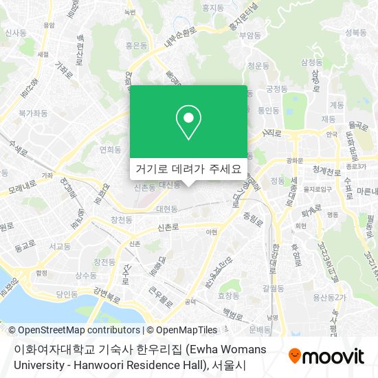 이화여자대학교 기숙사 한우리집 (Ewha Womans University - Hanwoori Residence Hall) 지도