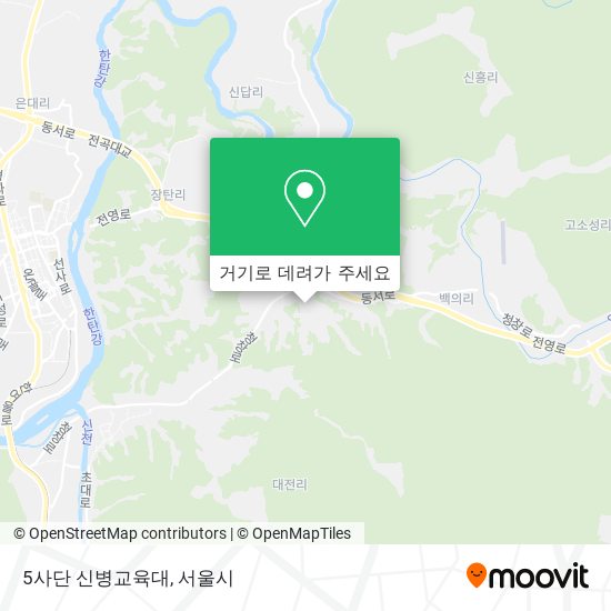 5사단 신병교육대 지도