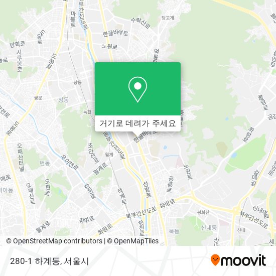 280-1 하계동 지도