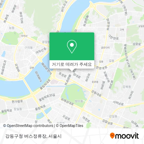강동구청 버스정류장 지도