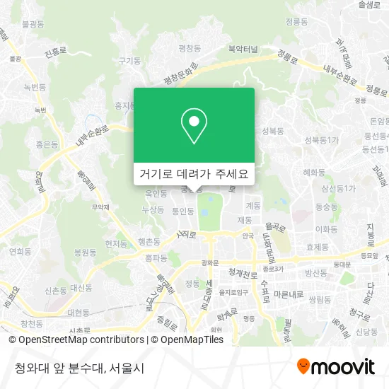 청와대 앞 분수대 지도