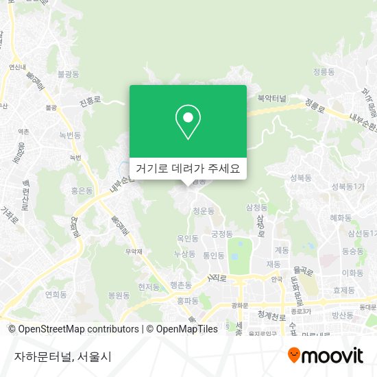 자하문터널 지도