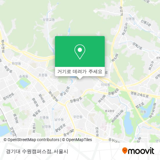 경기대 수원캠퍼스점 지도