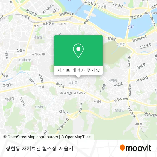 성현동 자치회관 헬스장 지도