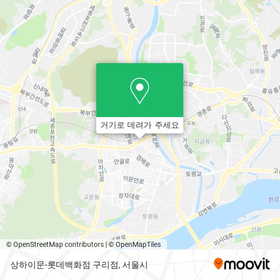 상하이문-롯데백화점 구리점 지도