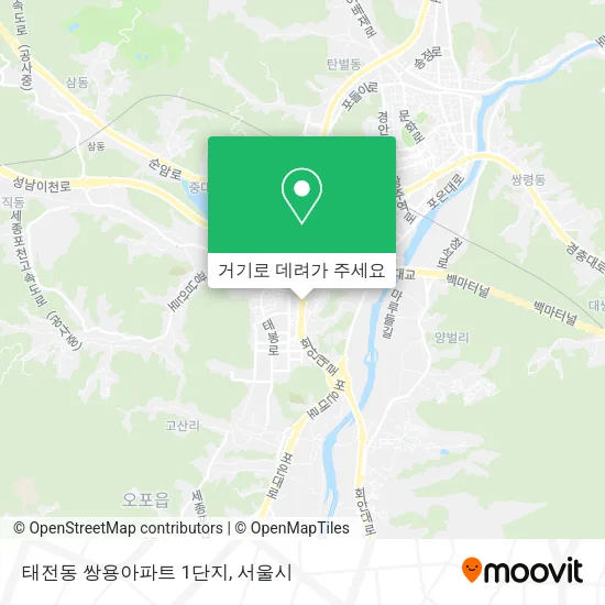 태전동 쌍용아파트 1단지 지도