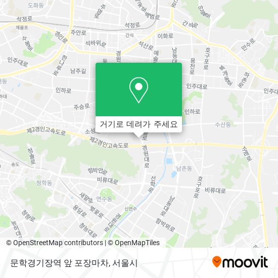 문학경기장역 앞 포장마차 지도