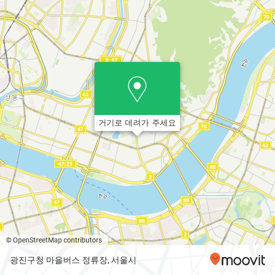 광진구청 마을버스 정류장 지도