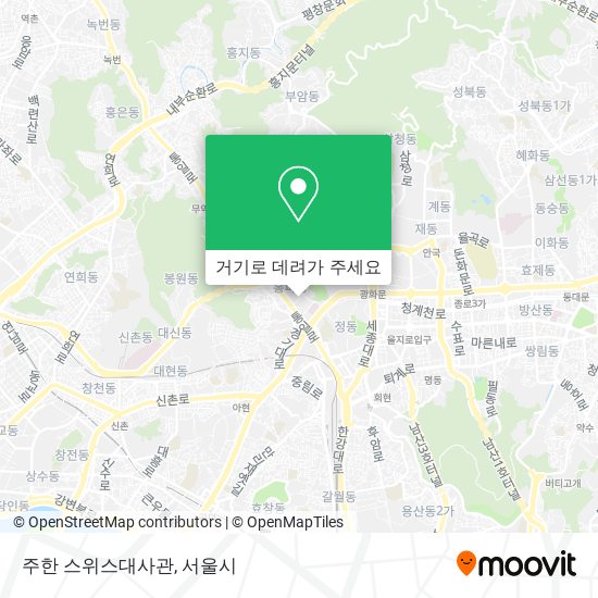 주한 스위스대사관 지도