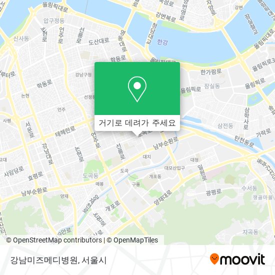 강남미즈메디병원 지도