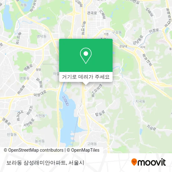 보라동 삼성래미안아파트 지도