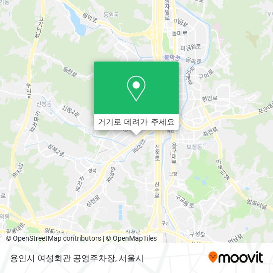 용인시 여성회관 공영주차장 지도