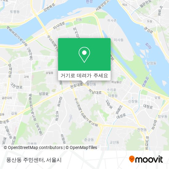 풍산동 주민센터 지도