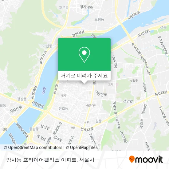 암사동 프라이어팰리스 아파트 지도