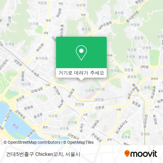 건대5번출구 Chicken꼬치 지도