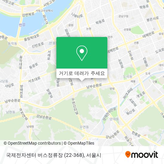 국제전자센터 버스정류장 (22-368) 지도