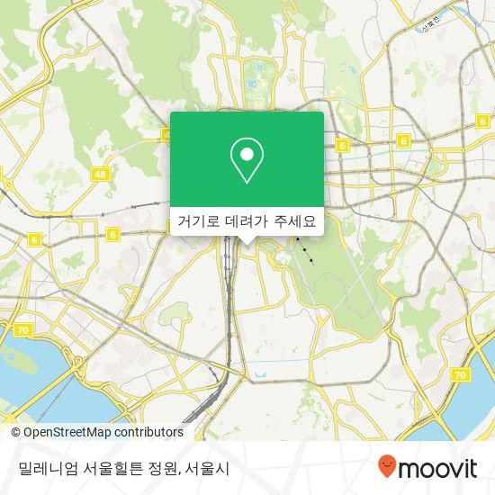 밀레니엄 서울힐튼 정원 지도