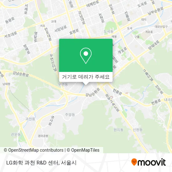 LG화학 과천 R&D 센터 지도