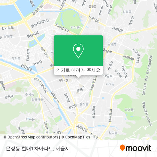 문정동 현대1차아파트 지도