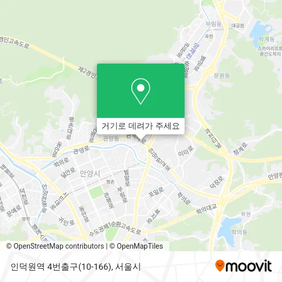 인덕원역 4번출구(10-166) 지도