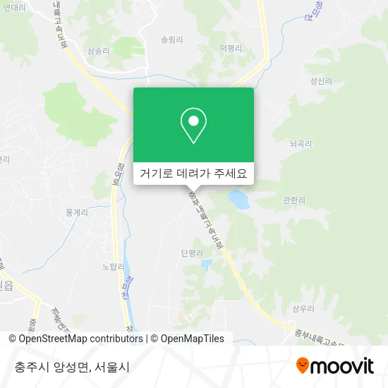 충주시 앙성면 지도