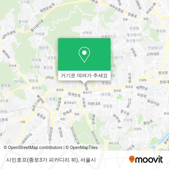 시민호프(종로3가 피카디리 뒤) 지도