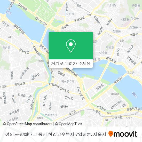 여의도-양화대교 중간 한강고수부지 7일레븐 지도